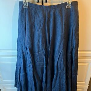 J. Jill petite S blue linen (long) skirt..